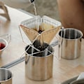 Miniatyrbillede 5 af 5: Kaffedrypstativ Foldbar Universal Rustfrit Stål Bærbar Kaffemaskine Keglestativ til Travel Camping Sølv