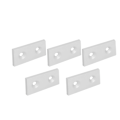 Miniatyrbilde 8 av 8: 5 stk aluminium profil endelokk legering metall dekkplate lineære bevegelige deler 4080 doble hull sølv