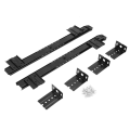 Miniatyrbillede 1 af 8: 2 stk fortykket koldvalset stål computerbord tastatur glideskinnebeslag (sort)