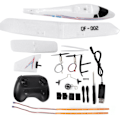Miniatyrbillede 1 af 8: DIY Fixed Wing Airplane Svævefly Drop Resistant Fjernbetjening Aircraft RC Plane (Med LED)