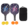 Miniatyrbillede 1 af 8: Professionelt bærbart sæt med bordtennisbat i glasfiber og polypropylen