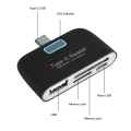 Miniatyrbild 7 av 8: Aluminiumlegering Typ C TF Minneskortläsare till USB OTG Hub Adapter för Macbook Phone Tablet