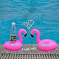 Pikkukuva 4 / 5: Puhallettava kelluva flamingo juomateline, 12 kpl
