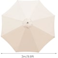 Miniatyrbillede 1 af 3: Udskiftnings Parasolbetræk - 8 Ribber - 3m - Vandtæt - UV Beskyttelse - Udskiftningsstof - Beige