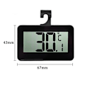 Miniatyrbild 3 av 5: Digital Vattentät KylskåpsTermometer med Max Min-Registrering Stor LCD-Skärm och Magnetisk Bak Sats om 3
