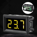 Miniatyrbild 2 av 8: Digital voltmätare 0,56 tum tvåtråds DC 2,5-30V Digital LED-display spänningsmätare (gul)