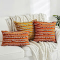 Miniatyrbilde 2 av 5: Brente oransje pynteputetrekk for sofa, bomulls- og linputetrekk, 40 x 40 cm, sett med 2, Nei