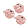 Miniatyrbillede 7 af 8: 3 stk. 4 rum makeup svampeholder katteformet støvtæt transparent skønhedssvamp beholderholder