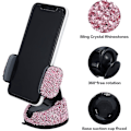 Miniatyrbilde 2 av 5: Biltelefonholder, rhinestone Bling Krystallholder (rosa)