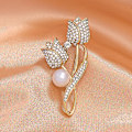 Miniatyrbilde 2 av 5: Tulipan Glass Brooch for Kvinner - Elegant Lapel Pin Gaveidé