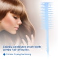 Miniatyrbilde 6 av 8: Dobbeltsidig Wide Fine Tooth Highlighting Comb Profesjonell stykke Strip Dyed Hair Comb Blue
