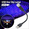 Pikkukuva 4 / 5: LED-projektorilamppu USB-liitännällä auton kattoon, violetti valaistuskuvio