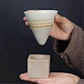 Miniatyrbillede 3 af 5: Retro Keramisk Kaffekop Grov Keramik Tekop, Pink