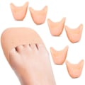 Miniatyrbillede 3 af 5: 6 stk. Silikon Tåbeskyttere Gel Puder til Kvinder Pointe Sko Fodbold Metatarsal Beige