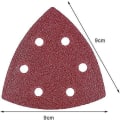Pikkukuva 2 / 5: 72-osainen set Delta-hiomakolmioita, 6 reikää, 93x93x93mm, karkeus 40/60/80/120/180/240 hiontaan ja kiillotukseen