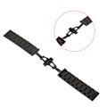 Miniatyrbillede 6 af 8: Rustfrit stål Quick Release Urrem Udskiftning af urrem 24MM Sort