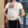 Miniatyrbillede 7 af 8: Sommeråndbar Baby Carrier 3D Mesh Justerbar Baby Carrier Wrap med Lomme Hurtigtørrende Tykke Skulderstropper til Pool Strand