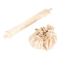 Miniatyrbillede 4 af 8: Heatless Bolle Hair Styling Kit Bærbar Blød Satin Heatless Curler til at sove langt hår Beige