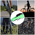 Miniatyrbillede 8 af 8: Cykelsadel Hullet Åndbar Sæde Komfortabelt Cykeludstyr til Mountain Road Cykel Sort Grøn Cykelsadel
