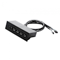 Miniatyrbild 1 av 4: 5.25 tums USB-frontpanelhubb för PC-datorchassi Optisk drivenhet Frontpanel 4 portar USB 2.0