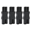 Miniatyrbillede 2 af 8: IEC320 C6 til IEC320 C15 Konverter 10A 250V 2,5A 250V Netledning Adapterstik til UPS computerstik 4 stk.