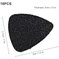 Miniatyrbild 5 av 5: 10-pack svarta plektrum för gitarr - 3 mm tjocklek, idealiska för ukulele- och gitarrister - premium plektrum i ull och instrumenttillbehör