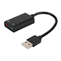 Pikkukuva 2 / 8: SKT2-BK USB2.0 Ulkoinen äänikortti, jossa on kuulokkeet ja mikrofoniliitäntä kannettavalle tietokoneelle