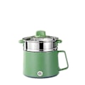 Miniatyrbillede 1 af 5: Mini Multifunktionel Elektrisk Riskogemaskine - Non-stick Gryde til Husholdning, Sovesal og Hot Pot Madlavning (1-2 Personer) Dobbelt Lag Grøn