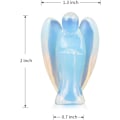 Miniatyrbillede 3 af 5: Beskyttelsesengel Helbredende Krystal Figur 5 cm Udskåret Lomme Opalit Engel Statue Helbredende Sten til Stue Soveværelse Boligindretning