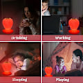 Miniatyrbillede 4 af 5: Jordbær Natlampe, Sød Silikone Jordbærlampe, Børne Natlampe LED Natlampe til Børneværelset, USB Genopladelig Sengelampe til Børn, 3 Tilstande