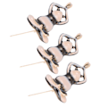 Miniatyrbillede 8 af 8: 3 stk. frø broche håndlavet mode sød tegneserie dyr badge tøj tilbehør hvid