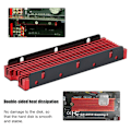 Miniatyrbillede 8 af 8: NGFF M.2 Dobbeltsidet SSD Heatsink Vandkøling HDD Termisk ledningsevne køler (rød)