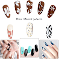 Miniatyrbild 5 av 5: Nagelborste Set - Vit, 5 st, 8/9/10/15/21mm - Gelnagelborste för Nagelkonst Detaljer