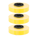 Miniatyrbillede 6 af 8: 3 ruller etiketmaskintape, hver 26,2 fod lang, 9 mm bred, rivefast PET-etiketmaskintape-refill til MAX LM 370 380 390 gul