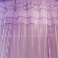 Pikkukuva 6 / 8: Hengittävä pyöreä katos pitsiprinsessatyylinen hyttysverkko sängyn verhoverho (violetti)