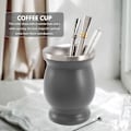Miniatyrbillede 5 af 5: Rustfri Yerba Mate Gourd Tekop Sæt Kaffe Vandkop 8Oz Grå