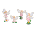 Miniatyrbilde 1 av 8: 4 stk Blomsterfe Figuriner Statue Hage Hjem Ornament Harpiks Modell Miniatyr Landskap Dekor