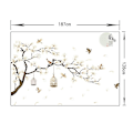Miniatyrbild 5 av 5: En uppsättning fågelträd blommor väggdekaler väggdekor för vardagsrum sovrum kontor DIY rum dekoration