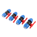 Miniatyrbillede 4 af 8: 4 stk. PE lige kugleventil afspærringsventil til hjem og have rør fittings tilbehør 1/2in