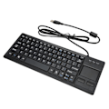 Miniatyrbillede 7 af 8: K 800 tastatur med touchpad kablet ultra tynd mini kompakt touch tastatur med HUB-funktion