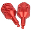 Miniatyrbillede 6 af 8: 2 stk. aluminium controller joysticks til DJI FPV V2 beskytter fjernbetjening rocker rød