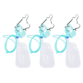 Miniatyrbillede 3 af 8: 3 Sæt Engangs Bløde Silikon Oxygenrør Maske Sæt Oxygenforsyningsudstyr Forbrugsvarer Størrelse L Oxygenpose med Maske