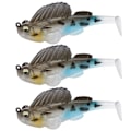 Miniatyrbilde 1 av 8: 3 stk PVC kunstig naturtro jig fiske lokke agn fisk takle med høyt karbonstål enkeltkrok