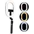 Miniatyrbillede 3 af 8: Foldbart Selfie Light Genopladeligt dæmpbart lys med stativ Stand Telefonholder til Makeup Live Stream