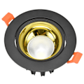 Miniatyrbillede 4 af 8: LED Downlight Aluminium Justerbar Vinkel Støvtæt Indbygget Loft Spotlight til Stue Soveværelse 100‑264V Sort Skal Gylden Kop