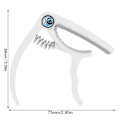 Miniatyrbillede 7 af 8: Plastic Guitar Capo Bridge Pin Remover 4~6 Strings Guitar Bas Ukulele CapoWhite