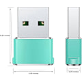Pikkukuva 2 / 5: USB-USB C -sovitin 3 kpl, tyyppi C naaras - A uros -laturikaapelisovitin, vihreä