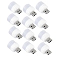Miniatyrbillede 4 af 5: 12 stk. Mini USB-stiklampe 5V Super Bright Øjenbeskyttelsesboglampe, A