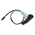 Pikkukuva 1 / 8: Mini SAS - 4 SATA -kaapeli 7-pin 12 Gbps tinattu kupari kullattu kosketin SFF 8087 - 4SATA -kaapeli pöytätietokoneen koteloon 1 metri / 3,3 jalkaa