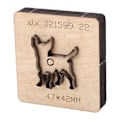 Miniatyrbillede 2 af 8: Animal Dog Skæremask Legering Stål Læder Stanseform med Træplade til DIY Håndværk